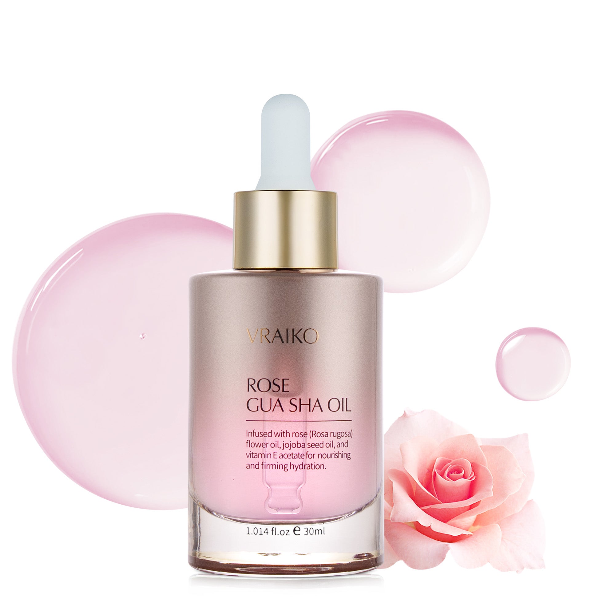 Rosa Rugosa & Jojoba Gua Sha Face Oil Serum