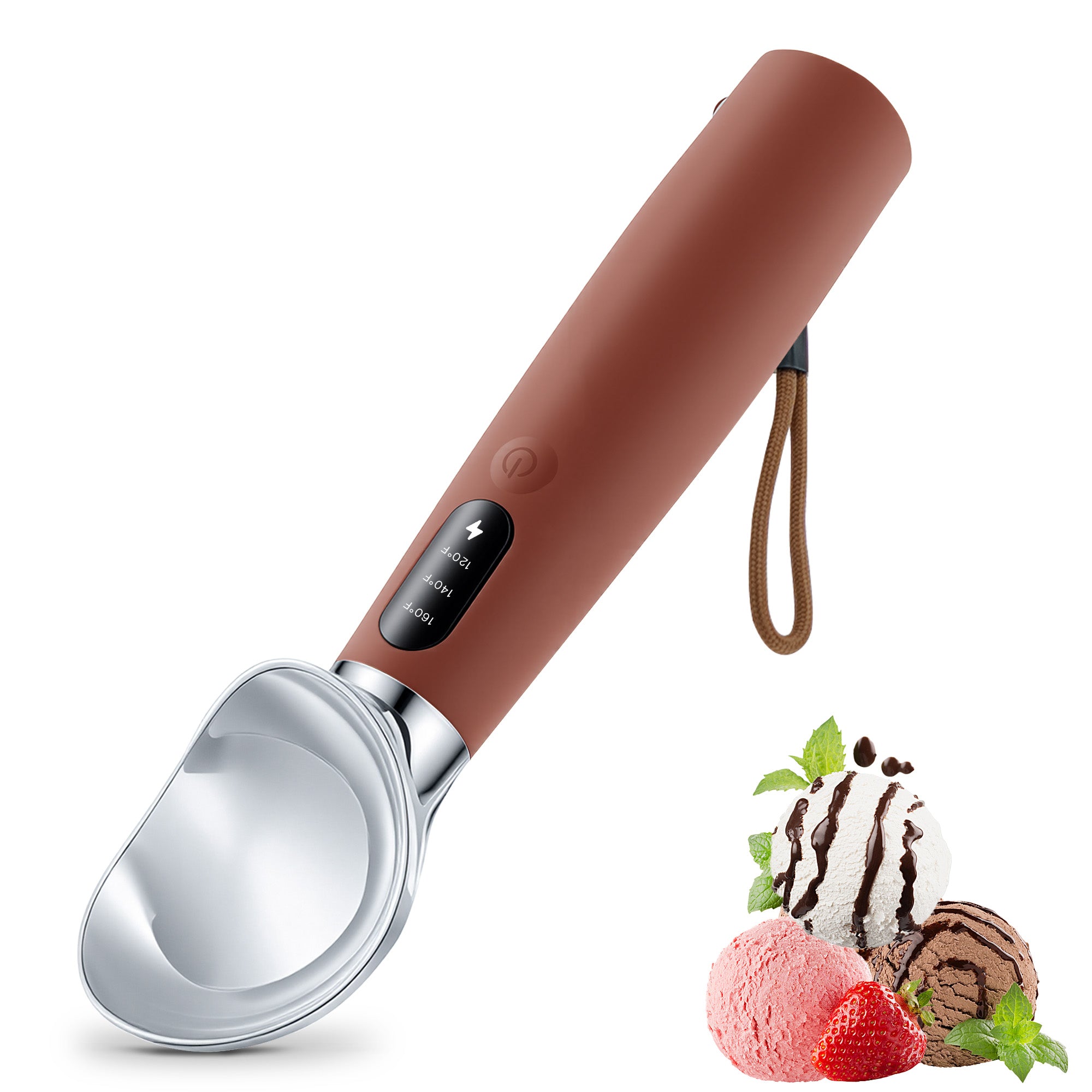 VRAIKO Heated Ice Cream Scoop (BROWN)