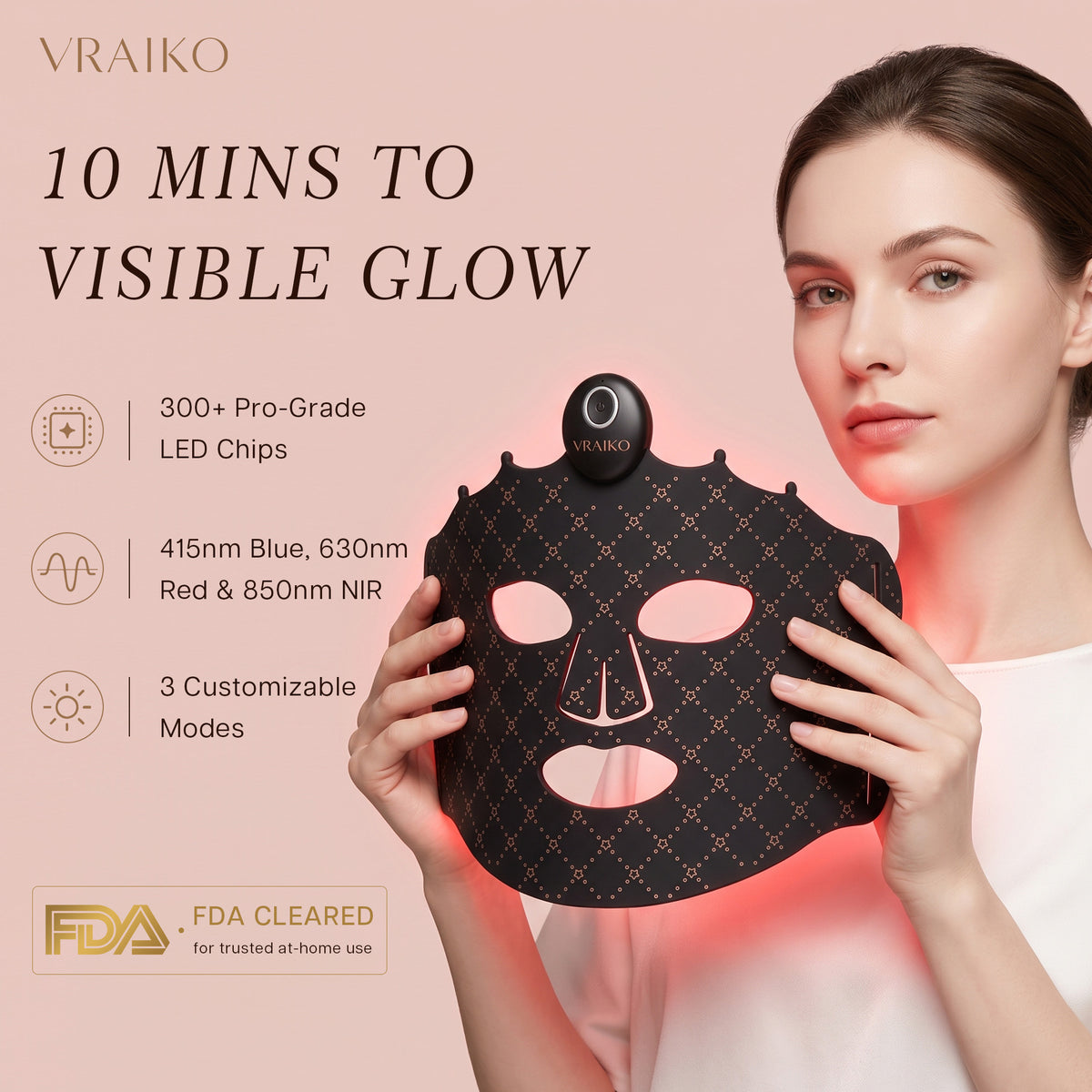 VRAIKO Red Light Therapy Mask