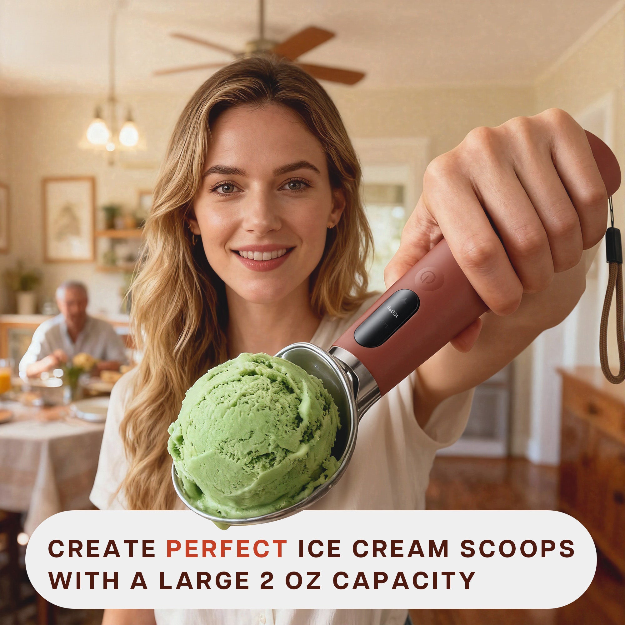 VRAIKO Heated Ice Cream Scoop (BROWN)