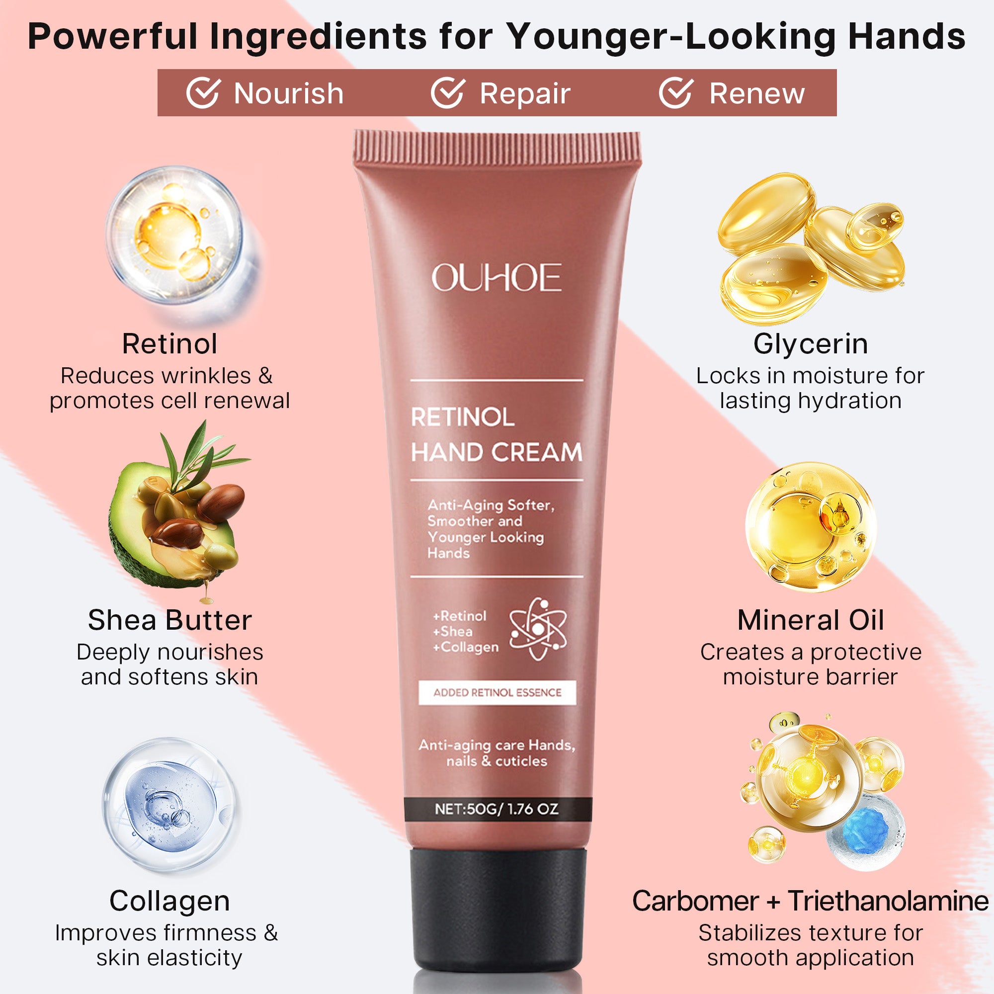 VRAIKO OUHOE Retinol Anti-Aging Hand Cream