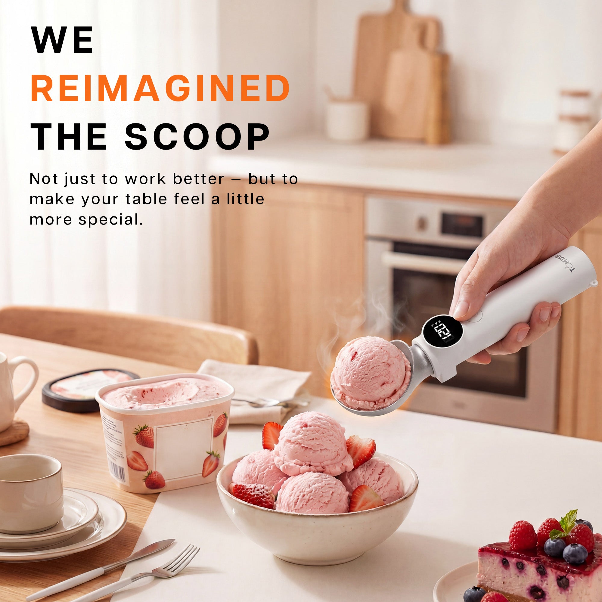 TOMTAB Heated Ice Cream Scoop