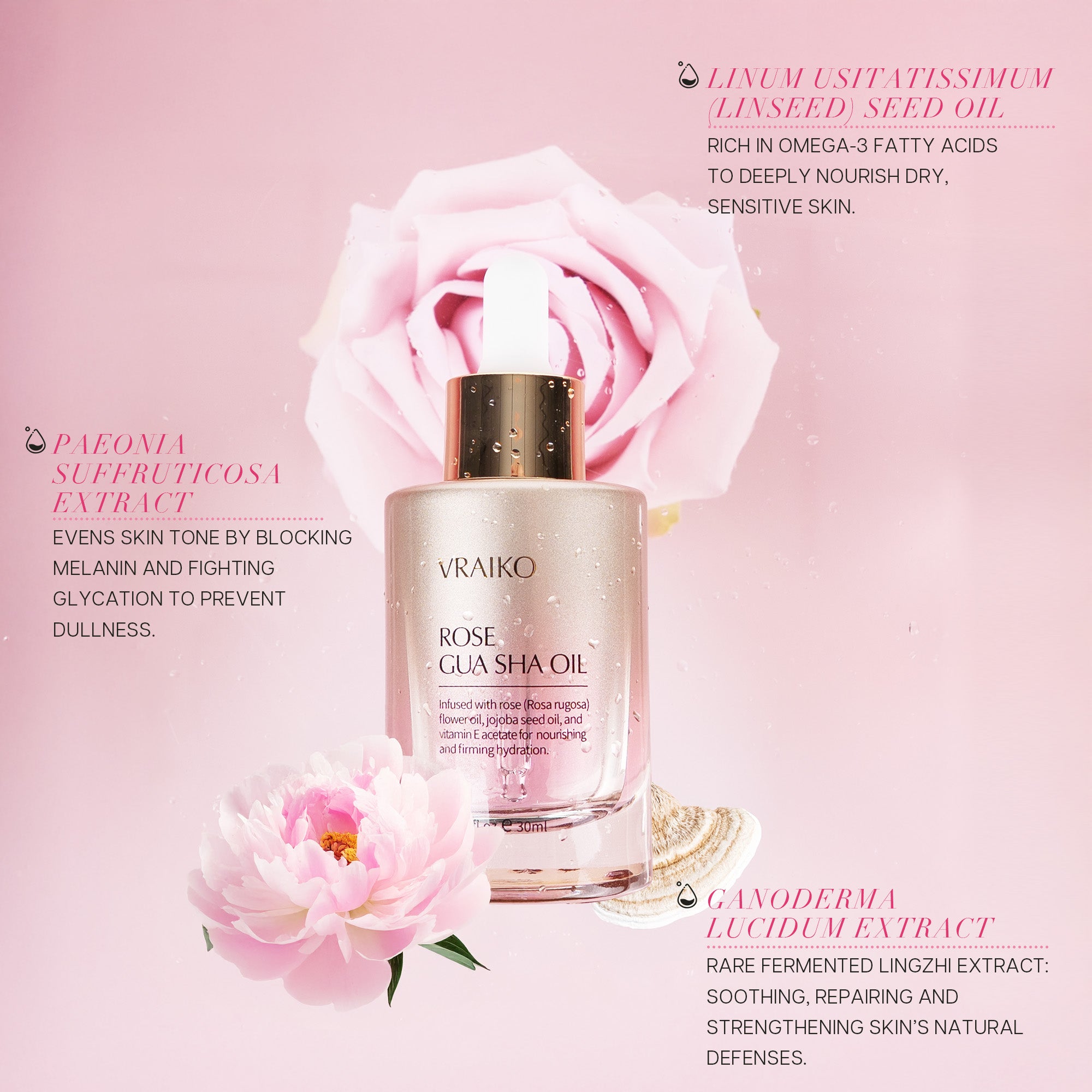 Rosa Rugosa & Jojoba Gua Sha Face Oil Serum