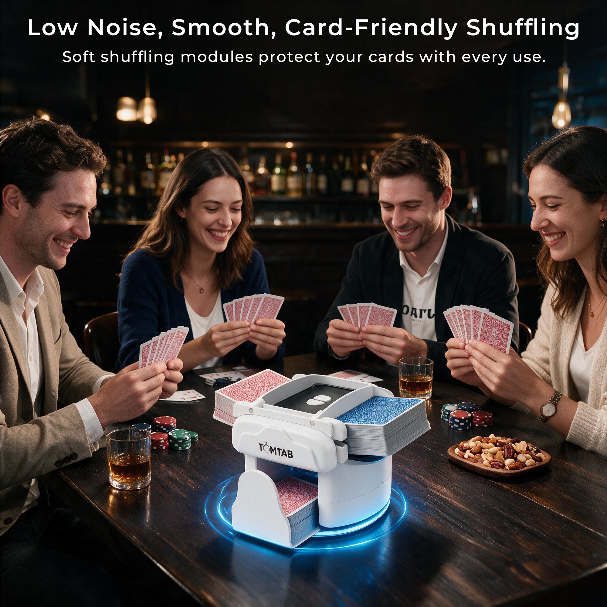 TOMTAB Automatic Card Shuffler 4 Deck