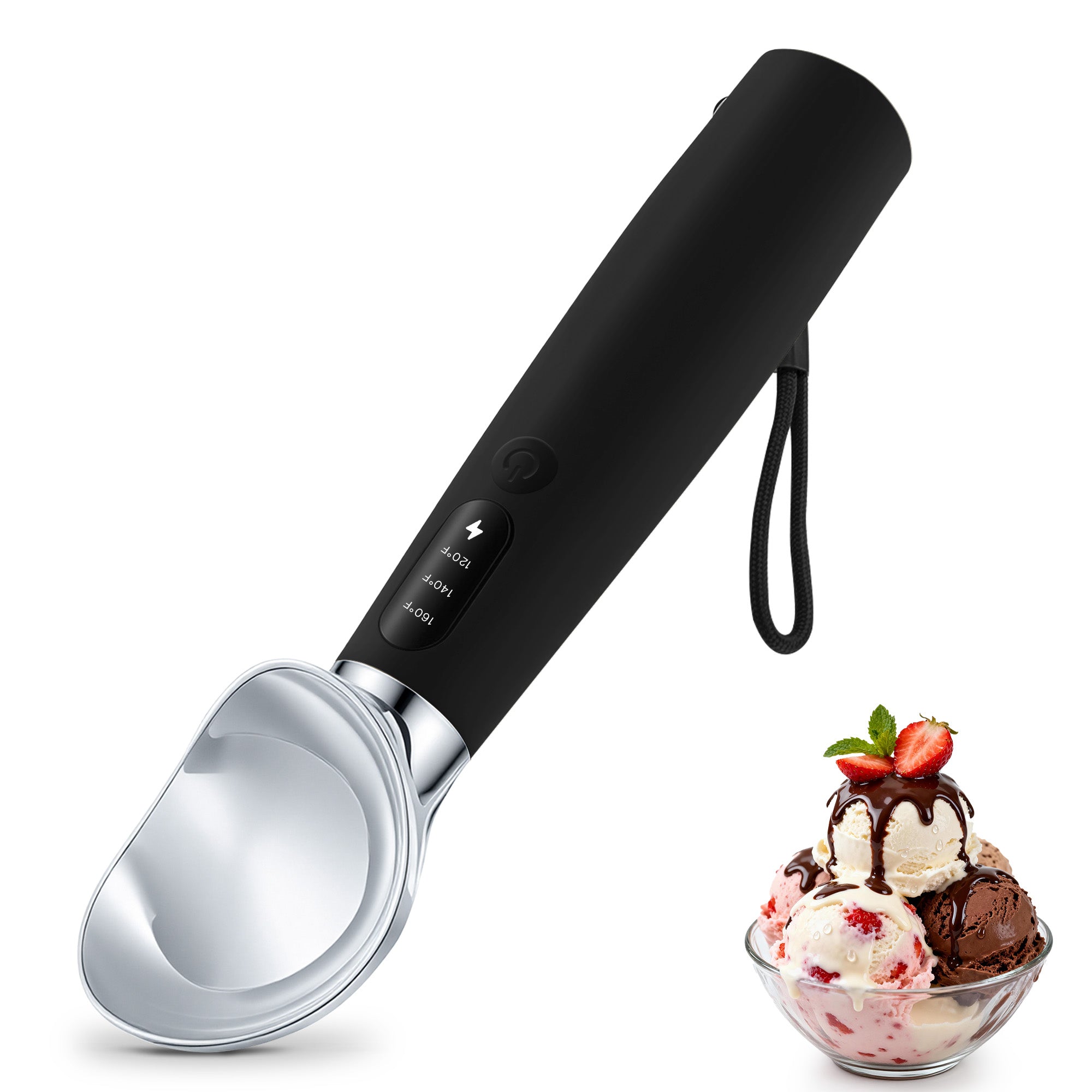 VRAIKO Heated Ice Cream Scoop (Black)