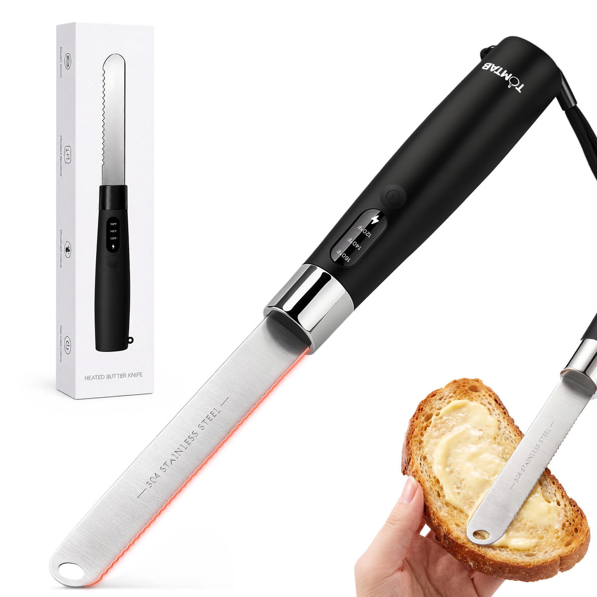 TOMTAB Heated Butter Knife Spreader