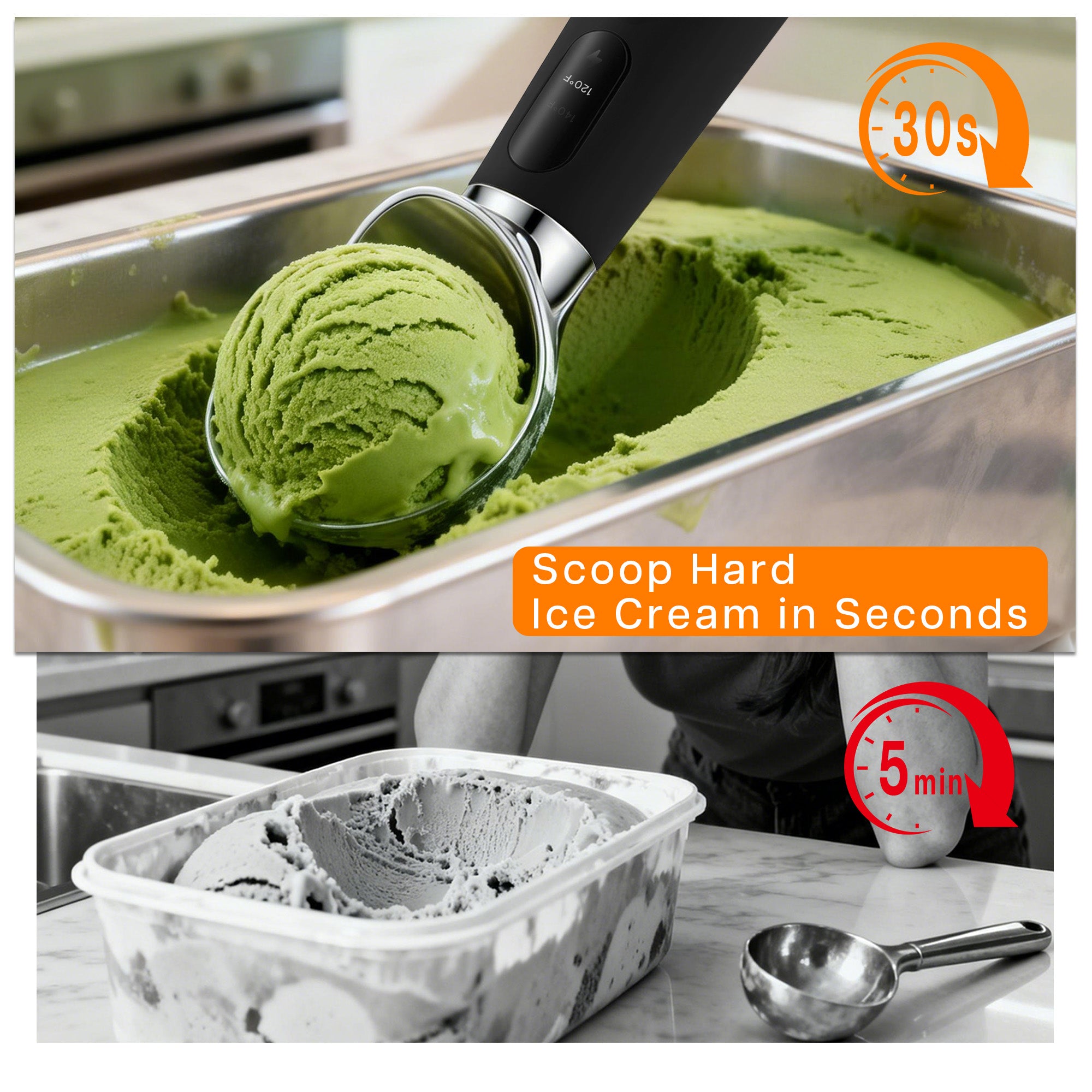 TOMTAB Heated Ice Cream Scoop