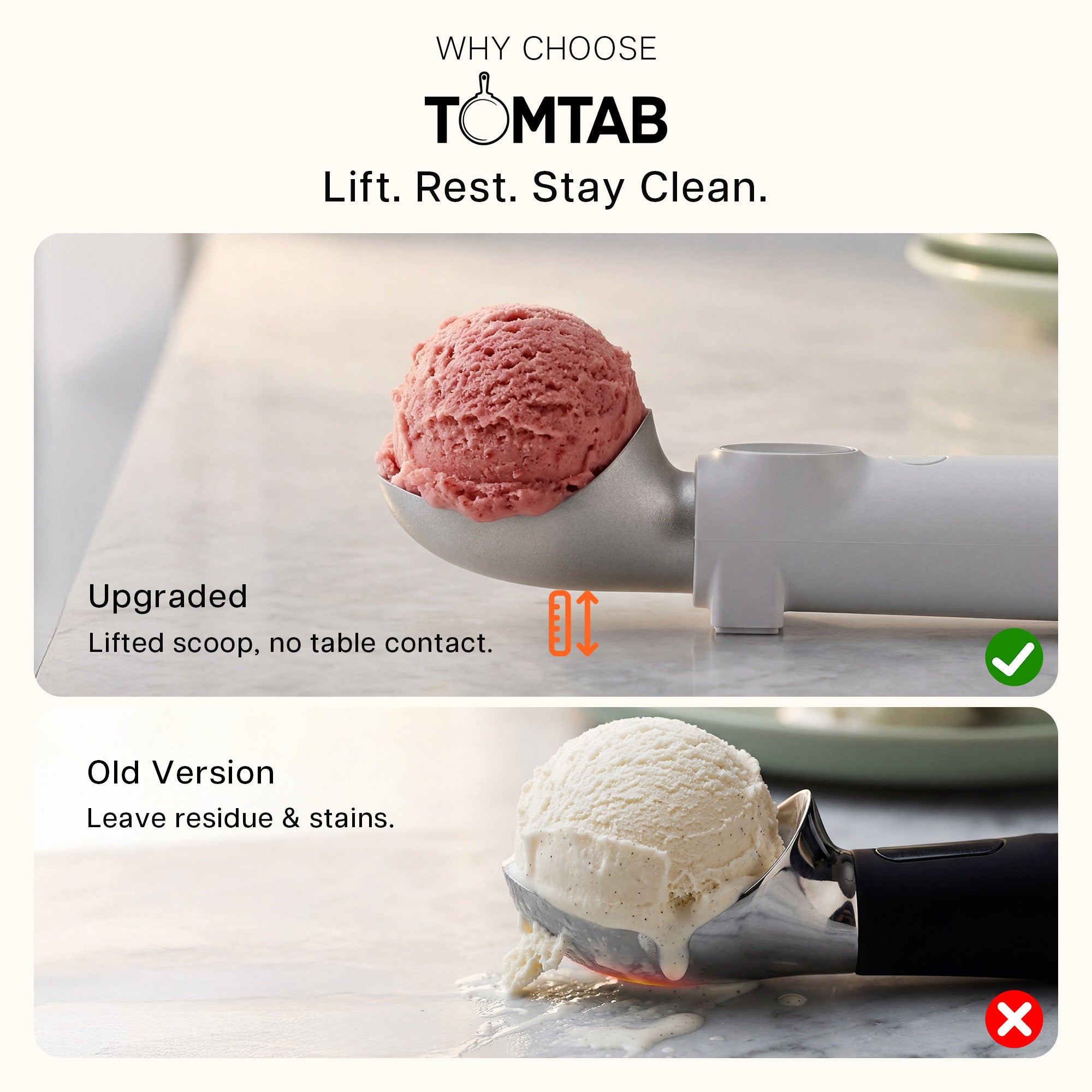 TOMTAB Heated Ice Cream Scoop