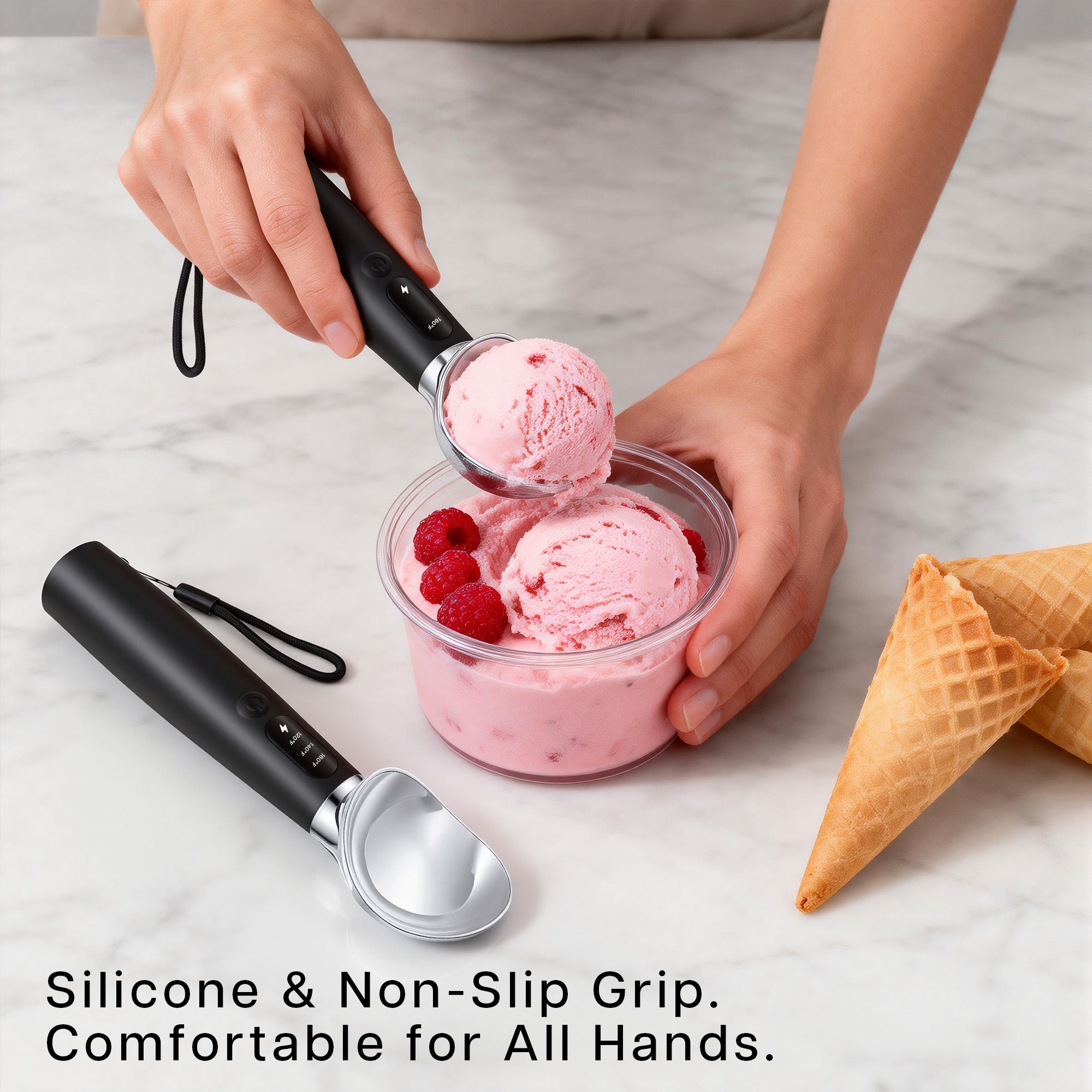 TOMTAB Heated Ice Cream Scoop