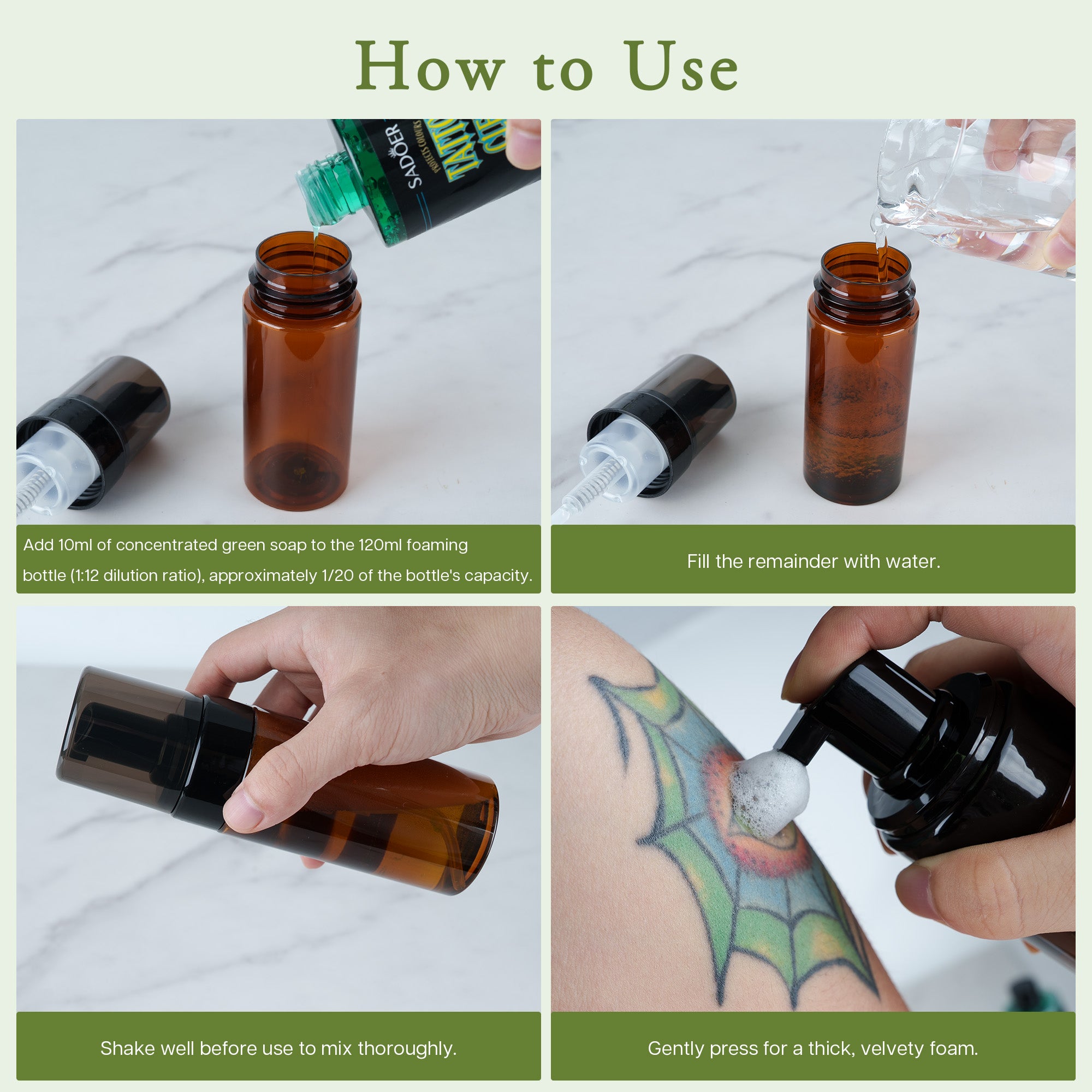 olephira SADOER Ultra-Concentrated Tattoo Green Soap