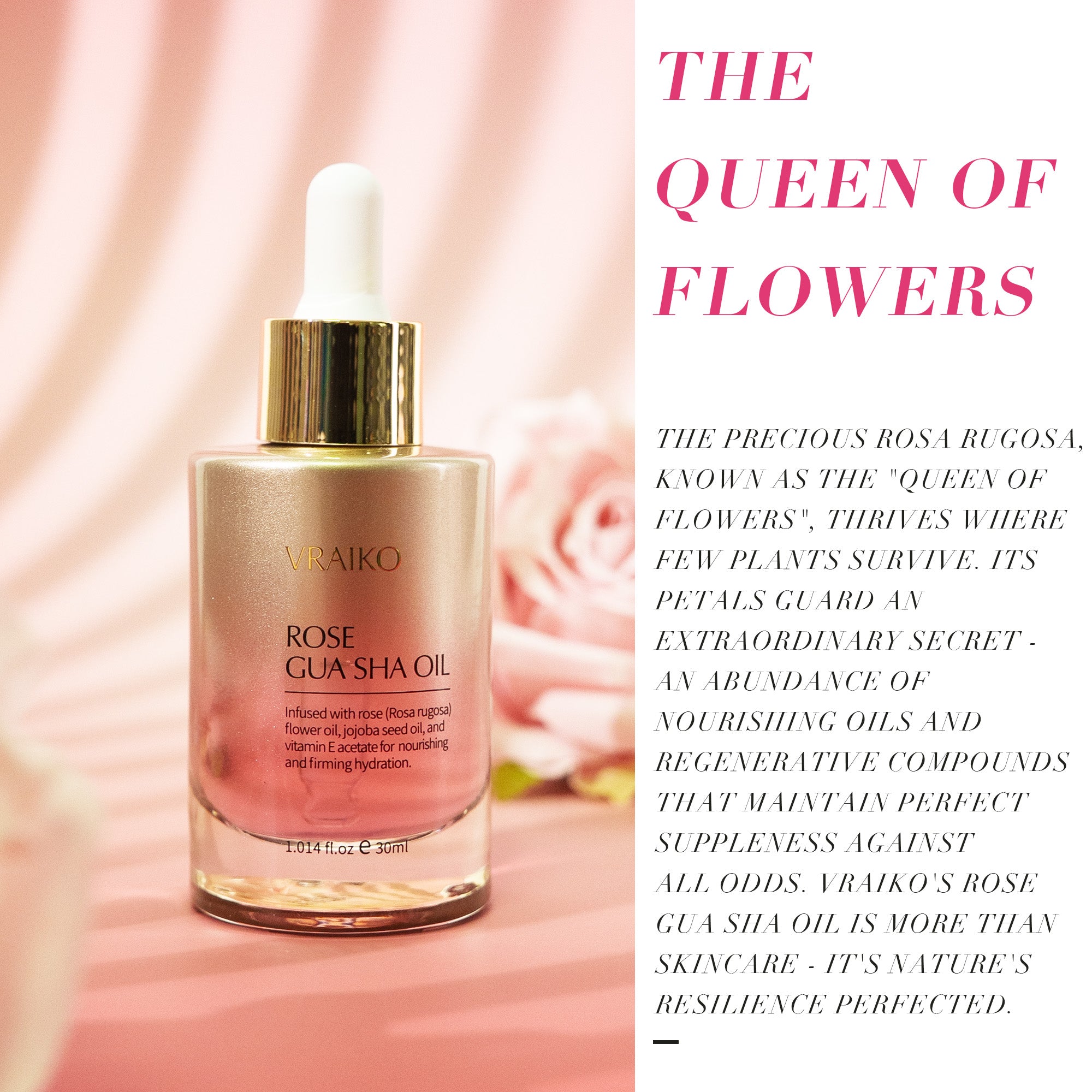 Rosa Rugosa & Jojoba Gua Sha Face Oil Serum