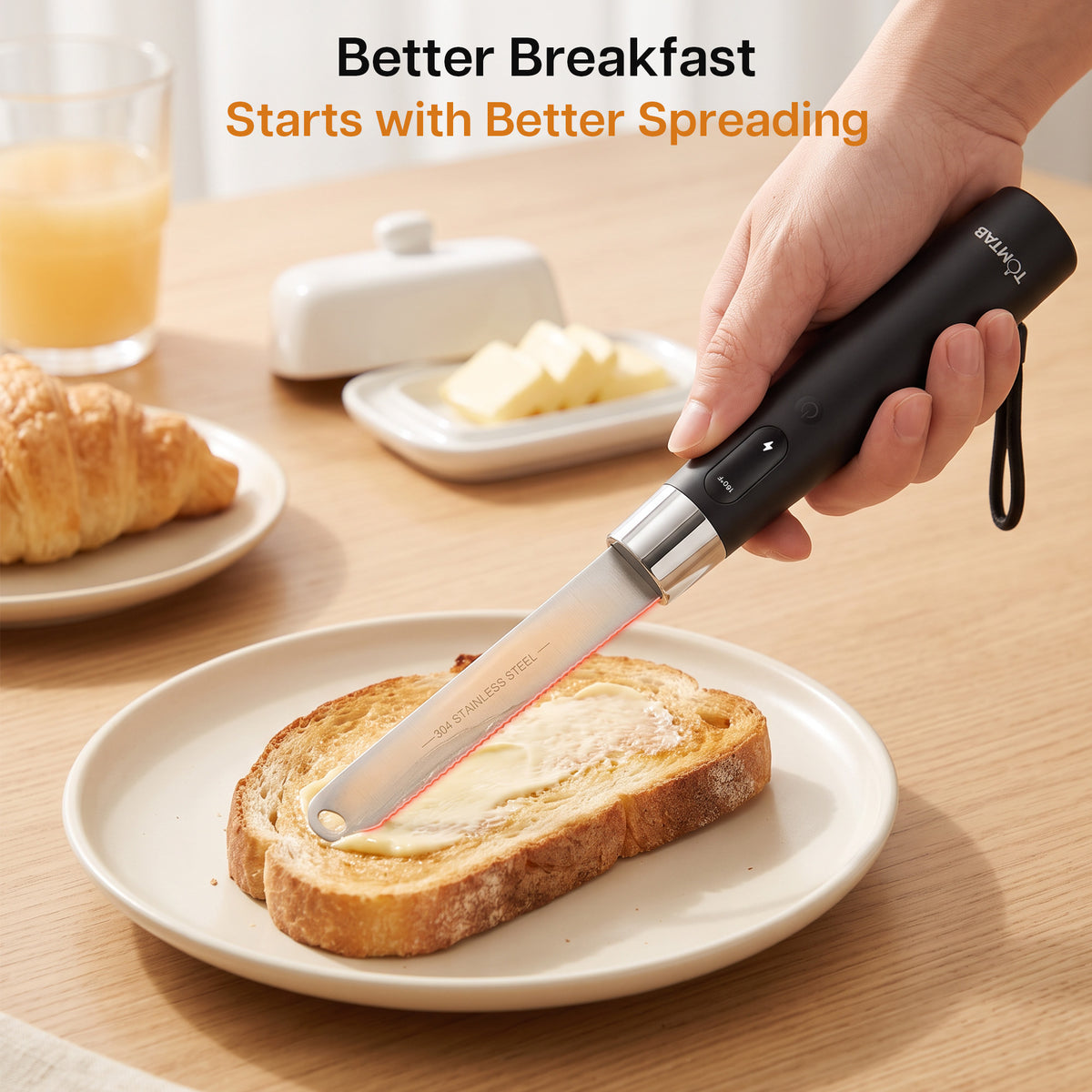 TOMTAB Heated Butter Knife Spreader